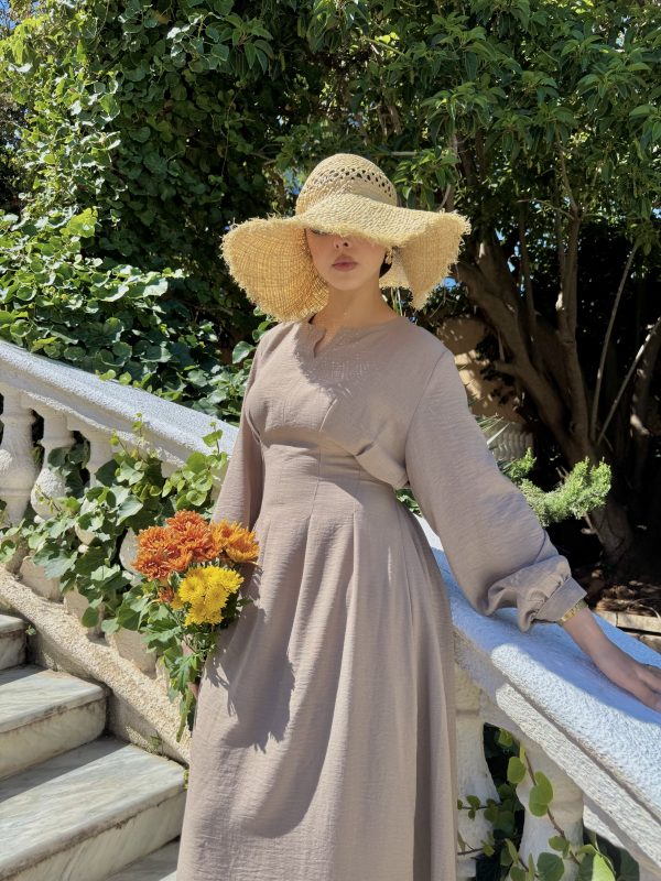 Sunflower, linen dress